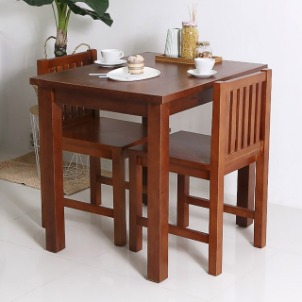 [Natural] 고무나무 원목 850 2인용 식탁세트 (의자 선택)