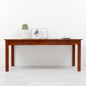 [Natural] 1800 원목 와이드 책상 테이블