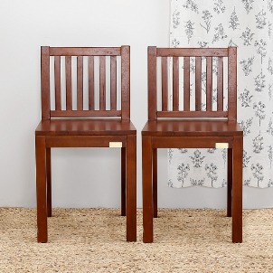 [미세스크래치]Natural] L자 원목 인테리어 의자