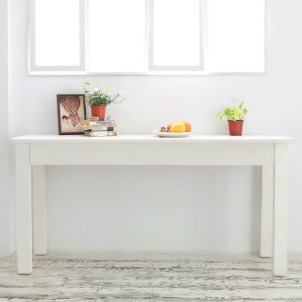 [스크래치H등급][White] 1500 원목 사이드 책상 테이블