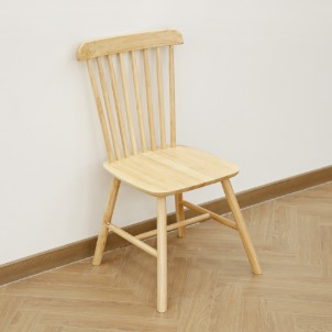 [스크래치] 헤닝라이트 고무나무 원목 프레임 의자