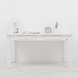 [스크래치H등급][White] 1450 원목 책상 테이블